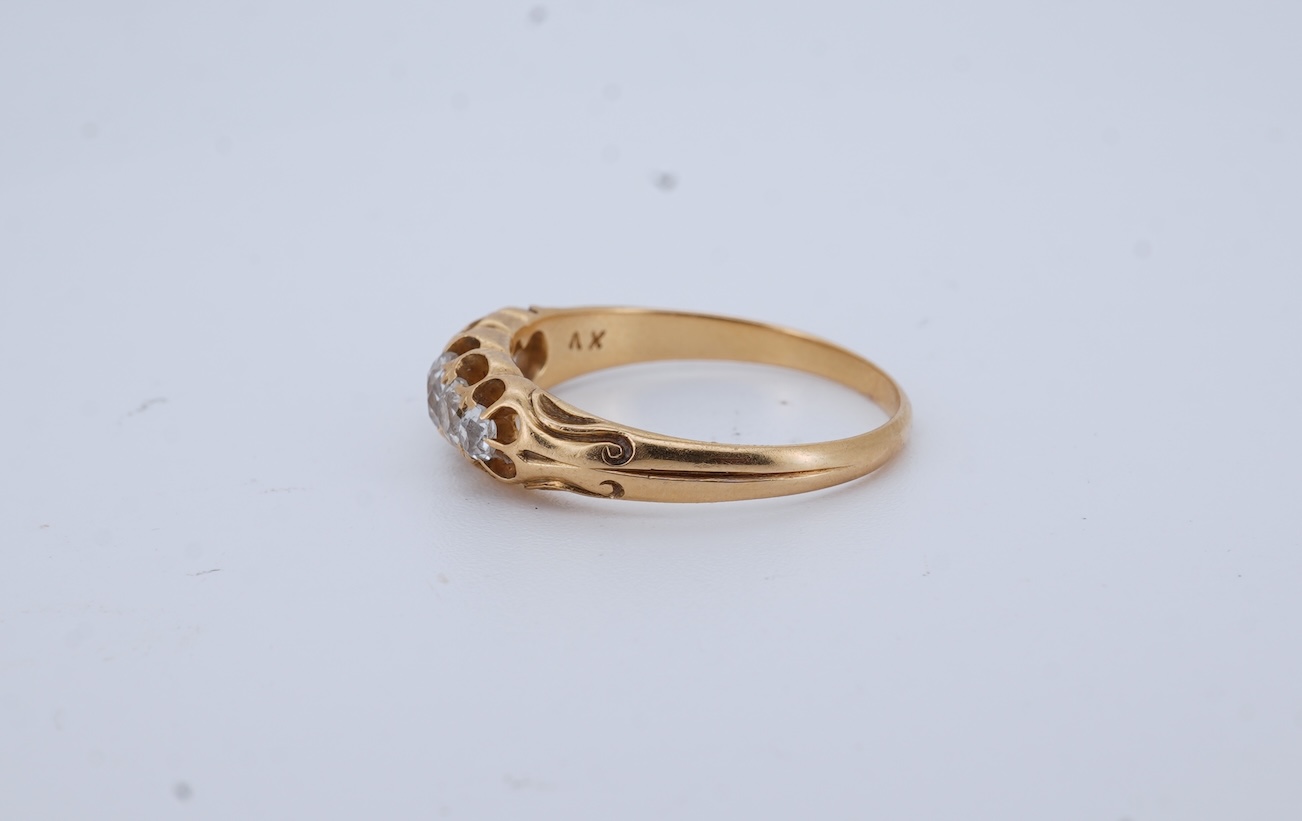 A five-stone diamond ring, late 19th century